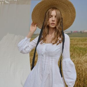 White Summer Meadow Dress